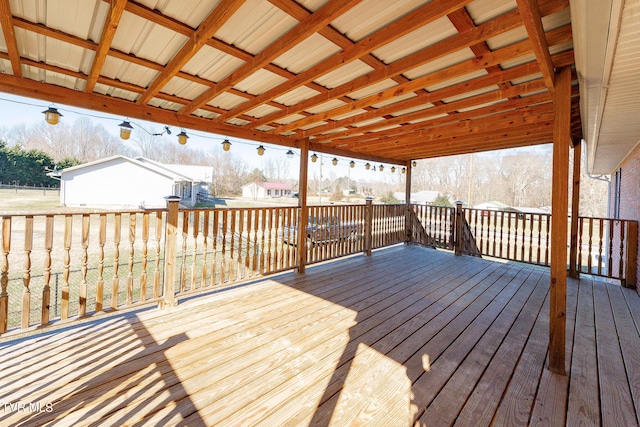 view of wooden terrace