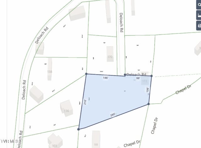 173 Deloach Rd, Elizabethton, TN 37643 - map of parcels