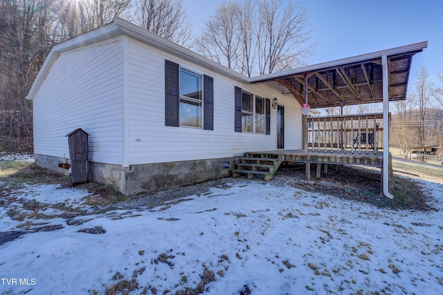 exterior space with covered porch