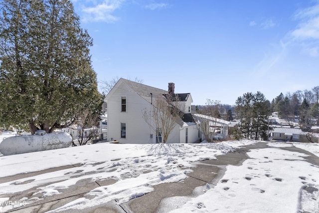 view of snowy exterior