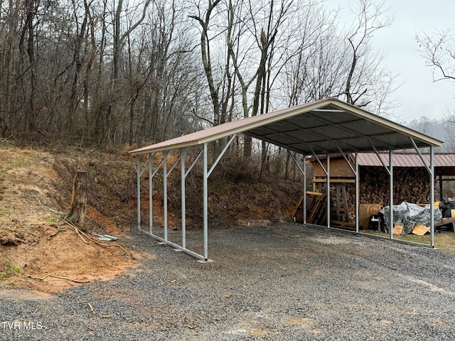 view of outdoor structure with a carport