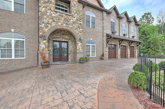 entrance to property with french doors