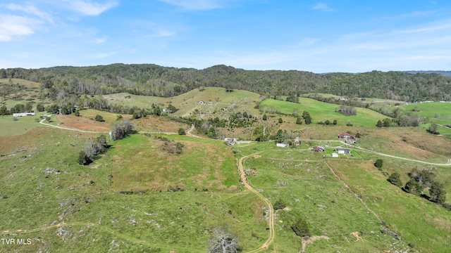 drone / aerial view featuring a rural view