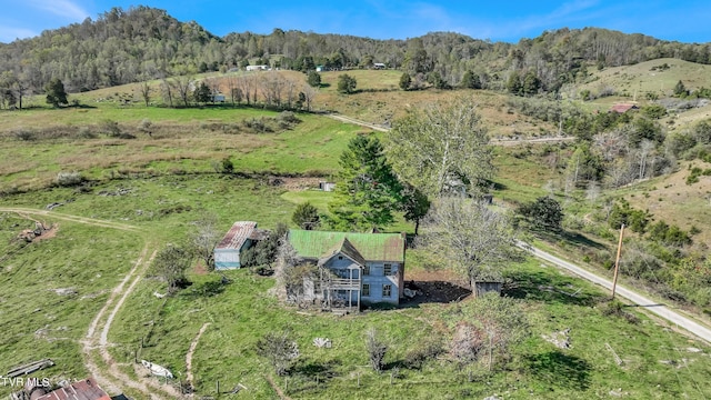 141 Pumplog Holw, Castlewood, VA 24224 - bird's eye view featuring a rural view and a mountain view