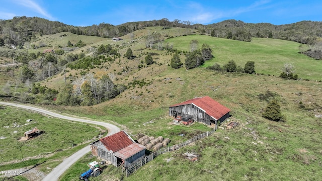 141 Pumplog Holw, Castlewood, VA 24224 - aerial view featuring a rural view and a mountain view