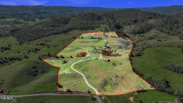 141 Pumplog Holw, Castlewood, VA 24224 - aerial view featuring a rural view