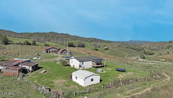 141 Pumplog Holw, Castlewood, VA 24224 - bird's eye view featuring a rural view and a mountain view