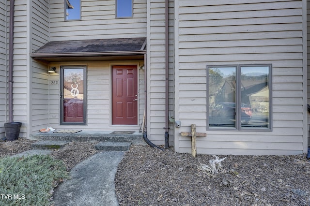 view of doorway to property