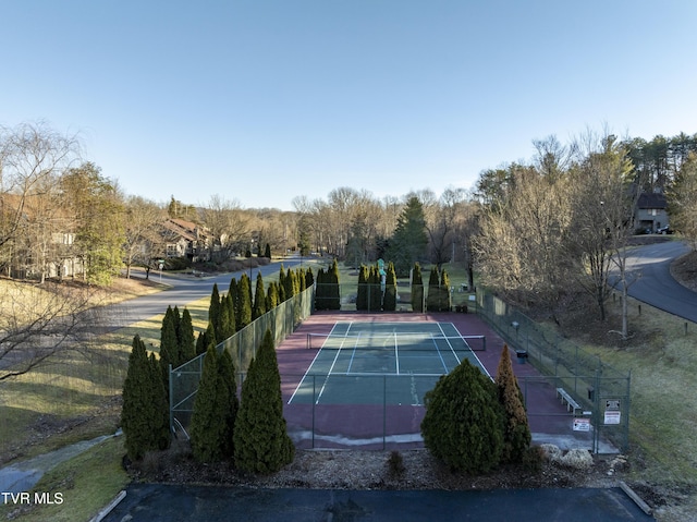 view of tennis court