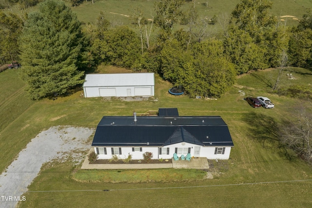 bird's eye view featuring a rural view