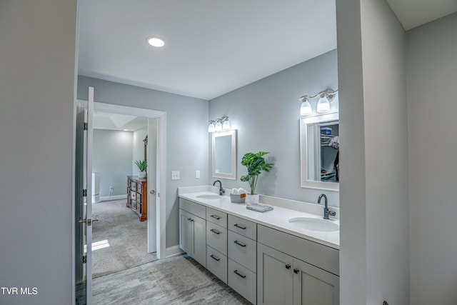 bathroom featuring vanity