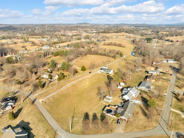 drone / aerial view featuring a rural view