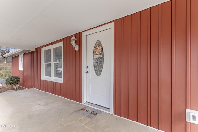 view of doorway to property