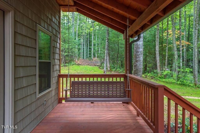 view of wooden deck