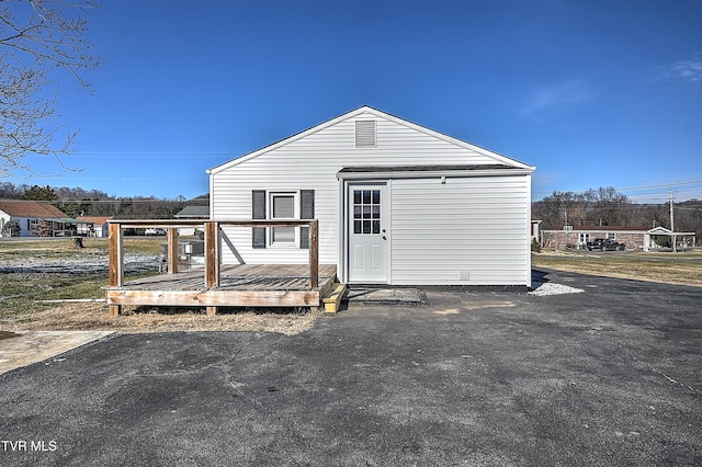 exterior space with a wooden deck