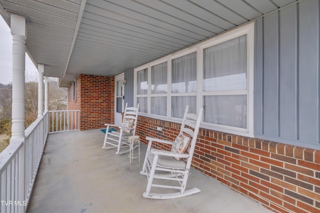 view of patio / terrace with a porch