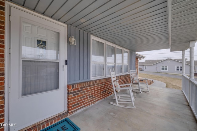 view of patio featuring covered porch