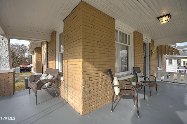 view of patio with a porch