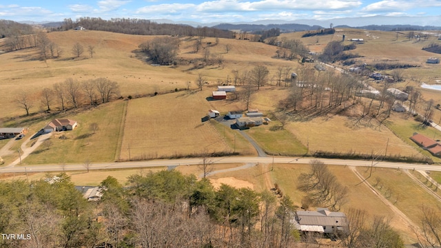 aerial view with a rural view