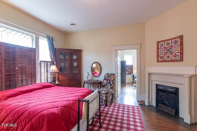 bedroom featuring hardwood / wood-style flooring