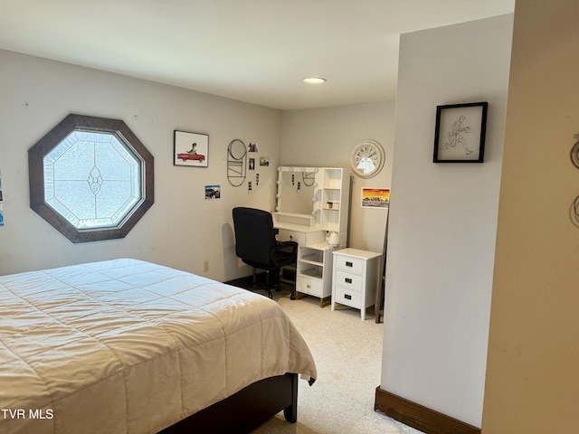 view of carpeted bedroom