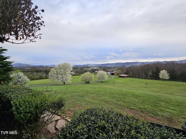 property view of mountains with a rural view