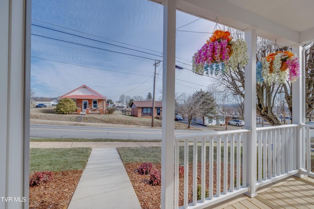 exterior space with covered porch