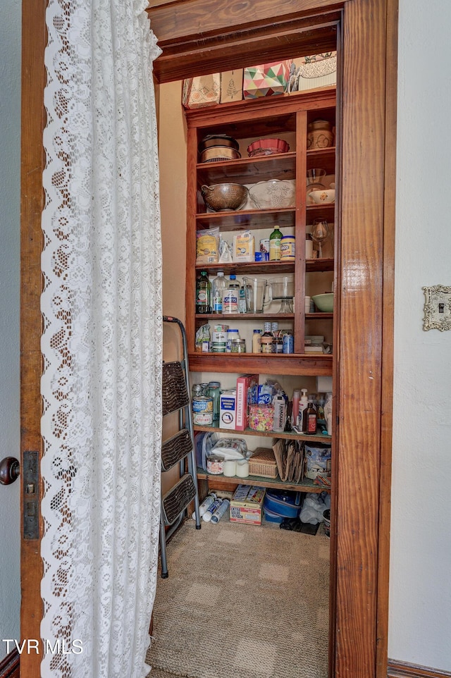 view of pantry