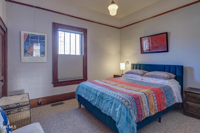 view of carpeted bedroom