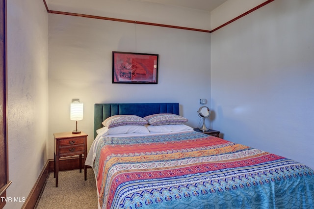 bedroom with carpet floors