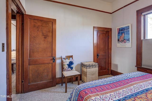 view of carpeted bedroom