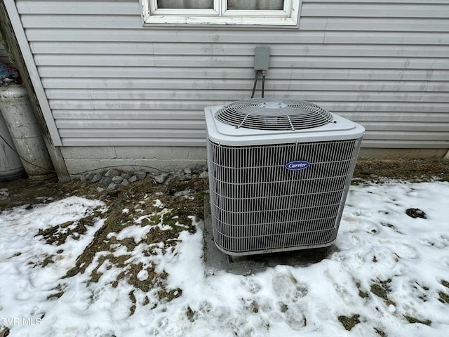 exterior details featuring central AC unit