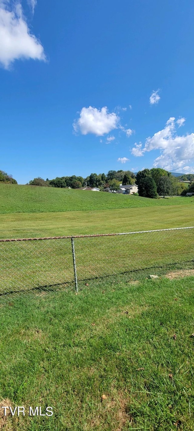 view of yard with a rural view