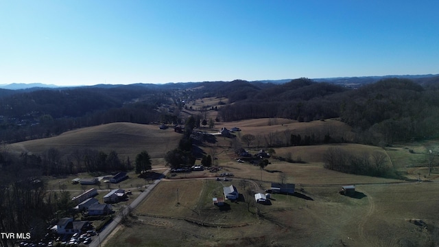 drone / aerial view featuring a rural view