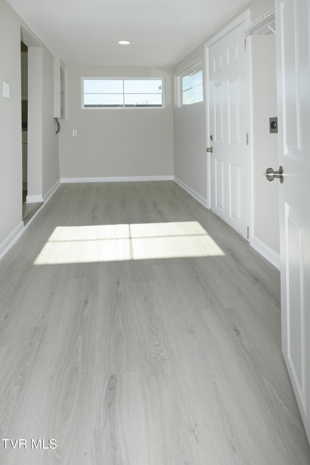 empty room featuring light hardwood / wood-style flooring