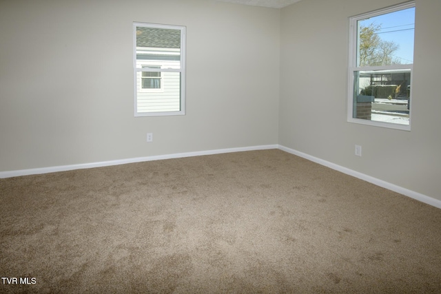 view of carpeted empty room