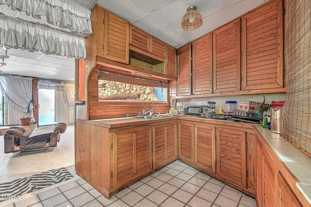 169 Church Cir, Bristol, TN 37620 - kitchen with a sink, light countertops, plenty of natural light, and light tile patterned floors
