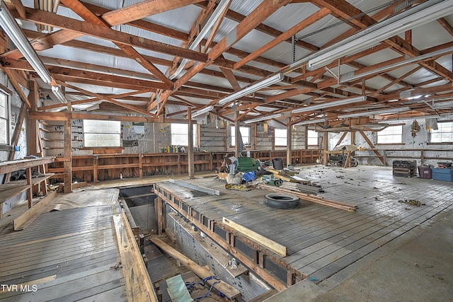 169 Church Cir, Bristol, TN 37620 - misc room with a workshop area and lofted ceiling