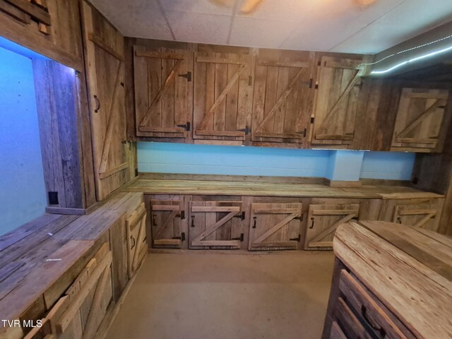 169 Church Cir, Bristol, TN 37620 - kitchen with wood counters and wooden walls