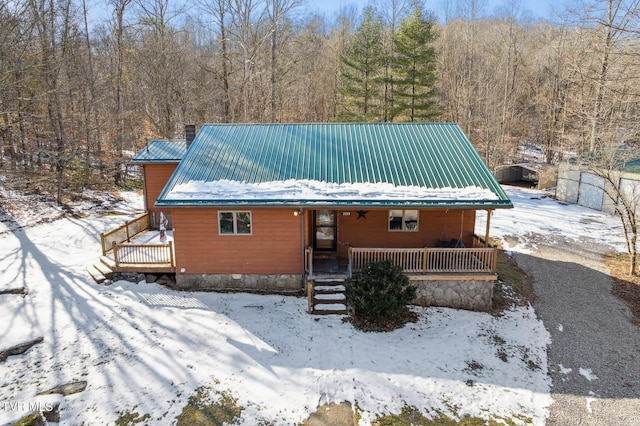 exterior space featuring a porch