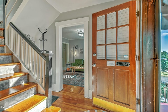 foyer featuring light hardwood / wood-style flooring