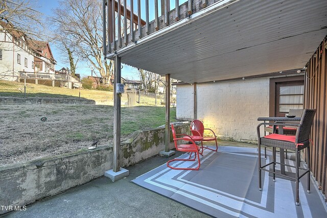 view of patio / terrace featuring a balcony