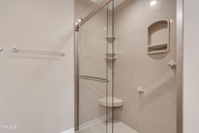 bathroom with walk in shower