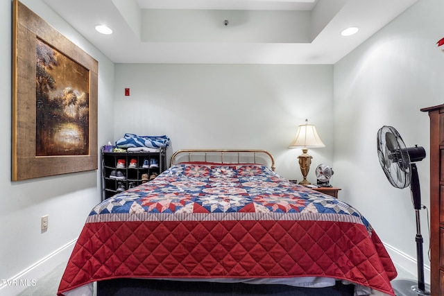 bedroom with carpet