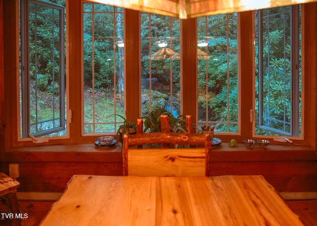 view of dining area