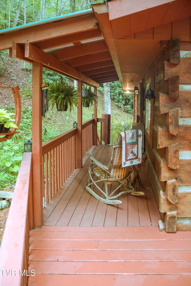 view of wooden terrace