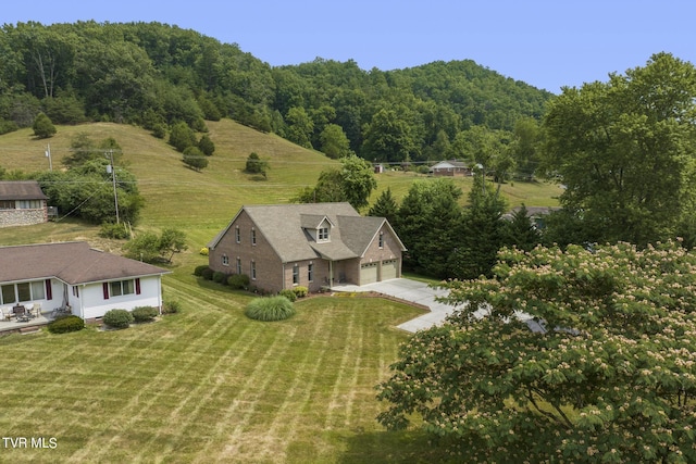 aerial view featuring a rural view