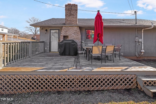 deck with grilling area