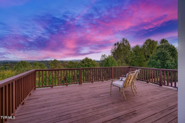 view of deck at dusk