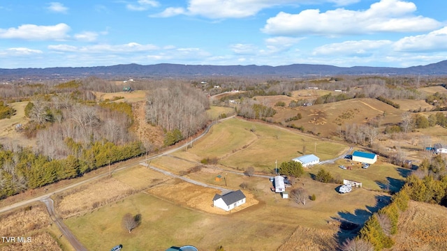 aerial view featuring a mountain view